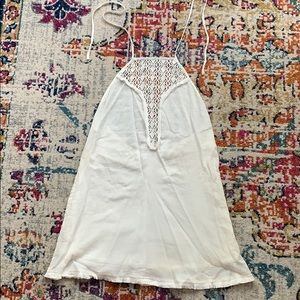 Crepe lined halter swim cover up